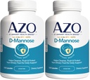 AZO D Mannose Urinaire Tract Gezondheid, Reiniging, Flush en Bescherm de urinetrekker, No.1 Apotheek Aanbevolen merk, klinische sterkte, niet-GGO, 120 Tellen (pakket van 2)