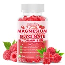 Magnesium Glycinate Gummies 400mg, Sugar Free, Vegan, 60 Count | Chewable Magnesium Supplement for Women, Men and Kids, Supports Muscle and Relaxation, High Absorption, Raspberry Flavor