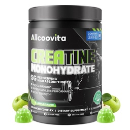 NSF Certified Creatine Monohydrate Gummies for Men &Women (Apple 135 ct)