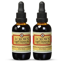 J.CROW'S® Lugol's Solution of Iodine 2% 2 oz (2 fles)