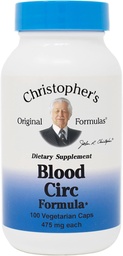 Christopher's originele Formules Blood Circ Formula Capsules, Herbal Supplement voor Cardiovasculaire & Circulatoire Wellness, 100 Capsules