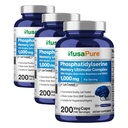 NusaPure Phosphatidylserine Memory Ultimate Complex 1000mg 200 Vegetarian Caps (Vegan, Non-GMO) (Pack of 3)