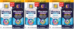 Mucinex Fast-Max Cold and Flu & Nightshift Medicine for Adults, Over-The-Counter Medication Combo Pack for Sore Throat Relief, Decongestant, Cough & Cold Medicine (2 x 6 Fl Oz) (Pack of 3)