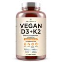 AMANDEAN Vegan Vitamin D3 K2. 5000 ie uit Algen. All-Trans MK-7. 120 Softgels. Plant-Based & Carrageenan Free. Biologische kokosolie Blend. voor Mood, Bones, Hart, Immune Health (Verpakking mei Vary)