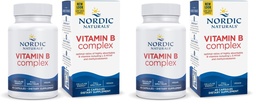 Nordic Naturals Vitamin B Complex - 45 Capsules Thiamine, Riboflavin, Niacin, B6 & B12, Folate, Biotin, Pantothenic Acid Heart Brain Health, Energy, Metabolism Non-GMO Servings (Pack of 2)