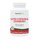 Natures Plus Ultra Kauwbare Cranberry Love Bessen - 400 mg, 180 Vegetarische tabletten - Natural Cranberry Supplement, bevordert Urinaire Tract Gezondheid - Non-GMO, Glutenvrije - 90 porties
