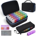 Maandelijkse pil Organizer 3X een dag met draagbare 7-Day Travel Medicine Organiseren Bag, grote pil Box met 32 dagelijkse afdelingen, 30 dag pil Case Medicine Organisator voor vitamine, aanvulling en medicatie