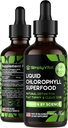 SimplyVital Chlorofyl Liquid Drops for Clear Skin & Energy Boost - Immune Support Supplement - Made in USA - Liquid Chlorofyl for Gut Health - Internal Deodorant - Antioxidant - 2 FL OZ