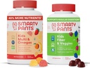 SmartyPants Multivitamine pour enfants + Fiber & Veggie Bundle: Omega 3 huile de poisson, fibre prébiotique, sans gluten, trois fruits et arômes de baies mélangés, multi & Omega (120 comte) + Fibre et légumes (60 comte)