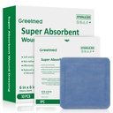 Super Absorbent Wound Dressing Pads Size 6"x 6" 10 Individual Pack Soft Highly Absorbent Dressing Non Stick Gauze Pads for Heavily Exuding Wound Care Reduce Leakage and Skin Maceration