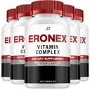 Eronex for Men Capsules, Eronex Vitamin Complex Pills, Ero Nex Official Formula, Eronex para Hombres Dietary Supplement, All Natural Support Formula Reviews (5 Pack - 300 Capsules)