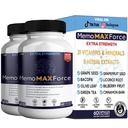 MemoMAX Force Extra Strength Brain Supplement, 60 Capsules, Memory Focus Support with Vitamins and Minerals (2)