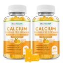 Calcium Citrate Gummies for Kids, Adult - 1200 mg with Vitamin D3 1000IU - Support Bone, Teeth, Immune Health, High Absorption Calcium and Vitamin D Supplement, Orange Flavor, 120 Count