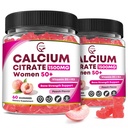 Calcium Citrate 1500 mg Gummies with Vitamin D3 K2 for Women, 60 Day Supply | Calcium Supplements for Women 50 Plus, Bone & Teeth Support, High Absorption, Easy to Digest, Sugar Free, Vegan, Peach Flavor