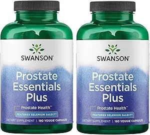 Swanson Prostate Plus - Supplément naturel pour les hommes favorisant un flux et une fréquence de tract urinaires sains - Soutien à la santé globale de la prostate - (180 capsules de Veggie) 2 pack