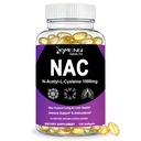 AMENQ hHEALTH NAC Supplement 1000mg, N-Acetyl Cysteine | High Potency NAC w.Vitamin C for Antioxidant, Immune, Respiratory, Workout Recovery Support, Soy & Gluten Free, 60 Servings
