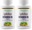 Paradise Herbs Earth's Blend Vitamin D3 90 Vegetarian Capsules 2-Pack | Superfoods base with probiotics, organic alkalizing greens, veggies and berries in a dietary supplement format