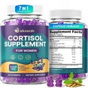 Cortisol Supplements for Women, Cortisol Manager for Stress Relief | Cortisol Reducer Gummies for Hormone Balance with Ashwagandha, GABA,Myo-Inositol , 60 Gummies , Sugar Free