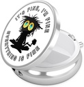 Nipichsha pil Box, kleine pil geval voor portemonnee & Pocket, leuke reis medicijnen Organisator, draagbare geneeskunde container houder te houden vitamines, medicijnen, visolie & supplement, grappige zwarte kat
