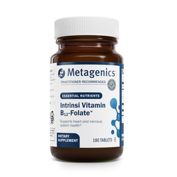 Metagenics Intrinsi Vitamine B12-Folaat - met methylcobalamine, L-5-MTHF en intrinsieke factor - ondersteunt energiemetabolisme, zenuwstelsel en hartgezondheid - niet-GMO & Glutenvrije - 180 tabletten