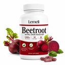 Lemeli Beetroot Capsules 1300 mg per Serving Beet Root Dietary Supplement, Routine-Friendly Botanical Formula, Non-GMO, Vegan, 60 Count