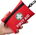 General Medi Mini First Aid Kit, 150 Piece Small First Aid Kit - Includes Emergency Foil Blanket, Scissors for Travel, Home, Office, Vehicle, Camping, Workplace & Outdoor (Red)