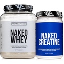 NAKED Whey Vanilla Protein Powder 24 Servings Pure Micronized Creatine Monohydrate 500g (100 Servings) – Grass-Fed; Bulk; Non-GMO; Gluten Free; Soy Free