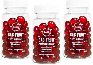 OX HEALTH Super Antioxydant Supplément de Gac Super Fruit de DHA de Momordica de 3-Pack de 180 Softgels soutient le vieillissement en santé de l'Immune Support de l'Immune