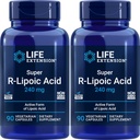 Extension de vie Super acide R-lipoïque 240mg, 90 Capsules de Veg (paquet de 2)