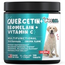 Quercetine voor honden met bromelaïne en vitamine C - Allergie en jeuk Relief, immuun- en ontstekingssteun - 120 kauwtabletten Made in USA