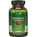 Irwin Naturals Brain Awake RED with Nitric Oxidation Booster - 60 Liquid Soft-Gel - Support Brain Health & Optimize Performance - 20 Total Servings
