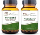 MD Prescriptives PureBiotic and ProbioZyme Bundle - Digestief & Gut Health Supplement - 60 Capsules/90 Capsules