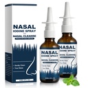 KLIFE 2Pcs Iodine Nasal Spray, Cleanses & Refreshes Your Nasal Passages, Fine Mist Non-Medicated Nasal Spray with Iodine & Fulvic Acid, Nasal Hygiene Support