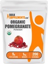 BulkSupplements.com Biologische Granaatappelpoeder - Granaatappelsupplement voor Immune Support, Kruidensupplement - Glutenvrij, 5g per portie, 1kg (2,2 lbs) (verpakking van 1)