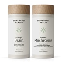 Stonehenge Health Dynamic Brain + Dynamic Paddestoelen Bundle Geheugenverwerving, Bewaring, & Herinnering met 40 unieke Nootropic Brain & Immuun System Support
