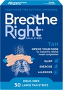 Breathe Right Original Nasal Strips Large 30 Pack for Normal & Oily Skin – Anti Snoring & Nasal Congestion Relief, Blocked Nose Relief, Instant Breathing Support for Sleep & Exercise, Men & Women