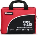 General Medi 160 Piece Premium First Aid Kit Bag - Includes Cold (Ice) Pack, Emergency Blanket for Travel, Home, Office, Car, Camping, Workplace (Red)