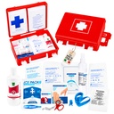 Akitaink Medical First Aid Box with Attachment 2 for Companies Less than 3 Employees Complete with Wall Bracket, Compliant DM388/DL81, Made in Italy
