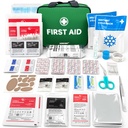 HONYAO First Aid Kit, 180 Pieces, Complete First Aid Kit for Home, Cars, Businesses, Sports, Travel, Camping, Trekking, Children, Green