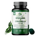 Spirulina & Chlorella1500 mg Tablets | Natural Detox & Immunity Booster | Plant-Based Superfood Supplement | Rich in Protein & Antioxidants | 60 Veg Tablets