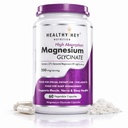 HealthyHey Nutrition Magnesium Glycinate Supplement High Absorption for Sleep, Cramps, & Nerves Health - 60 Vegetable Capsules