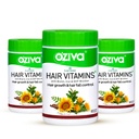 OZiva Hair Vitamin Capsules for Hair Growth & Hair Fall Control (Pack of 3)