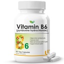 Biotrex Nutraceuticals Vitamin B6 (Pyridoxine Hydrochloride) Supplement | 60 Veg Capsules