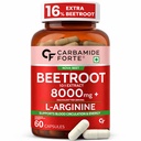Carbamide Forte Beetroot Capsules Extract 8000mg | Beetroot Supplement With L-Arginine & Grape Seed Extract | Supports Healthy Blood Flow, Energy, & Nitric Oxide | 60 Capsules