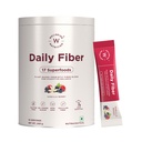 WELLBEING NUTRITION Daily Fiber Powder|Weight Management, Manages Sugar Control, Bloating, Constipation & Acidity Relief|Organic Prebiotic Digestive Fiber Supplement|Vanilla Berry|30 Servings, 1 count