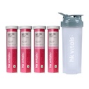 hk vitals Apple Cider Vinegar 750mg, 4 x 15 Effervescent Tablets + Shaker