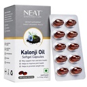 NEAT EVERYDAY Black Seed Oil Capsules | Cold Pressed Kalonji Oil Supplement | Supports Immunity, Digestion, Hair & Skin Health | 30 Vegetarian Capsule