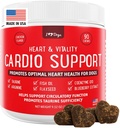 iHeartDogs Heart & Vitality Cardio Ondersteuning voor honden - Hond hartgezondheidssupplement met ansjovisolie, taurine, vlaszaad, arginine, bosbessenextract, co-enzym Q10