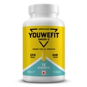 YouWeFit Daily Strength Omega 3 Fish Oil Capsules - 60 Soft Gels With 180mg EPA & 120mg DHA To Supports Heart & Joint Health | Omega 3 Supplement 1000mg