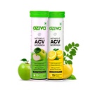 OZiva ACV Moringa,15 Effervescent Green Apple & Lemon Masala, Pack of 2